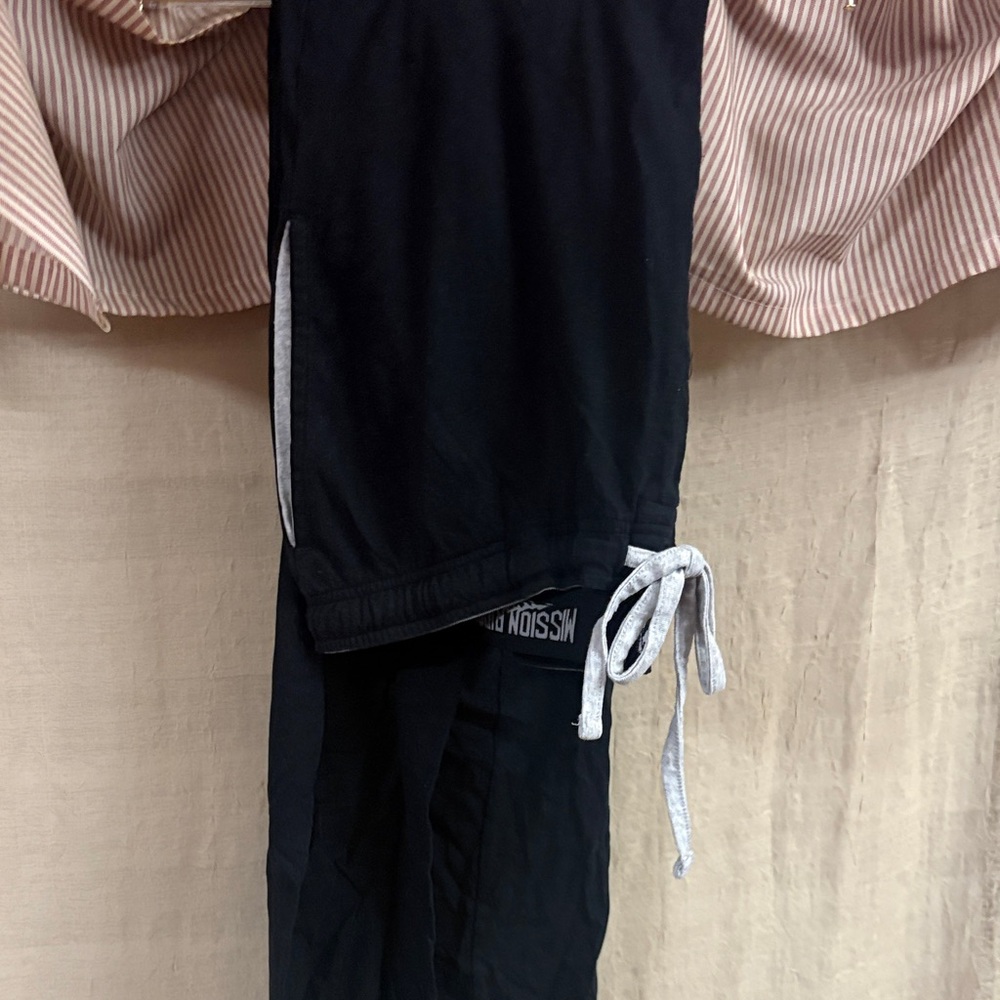 Mission Black Men's Joggers with Gray Accents